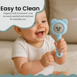 beeby Silicone Rattle Teether | BPA-Free for Easy Teething | Jhunjuna 3 to 24 Months Teether image 3