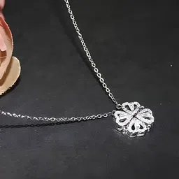 KARISHMA KREATIONS Silver-Plated Cubic Zirconia Studded Chain-34