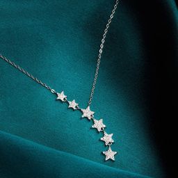 GIVA 925 Silver Starry Drop Necklace-image-55
