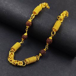 Saizen Men Gold Plated & Brown Brass Handcrafted Chain-image-54