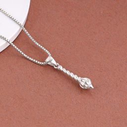 GIVA Rhodium-Plated 925 Sterling Silver Contemporary Pendants With Chains-18