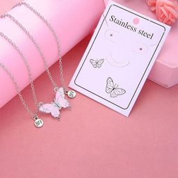 EL REGALO Girls Set Of 2 Butterfly Necklace-34