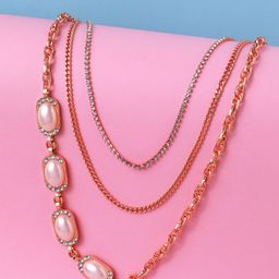 Cierra Rose Gold-Plated Layered Necklace-8