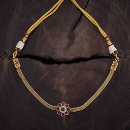 Kushal's Fashion Jewellery Gold-Plated Stones Studded Antique Necklace-picture-16