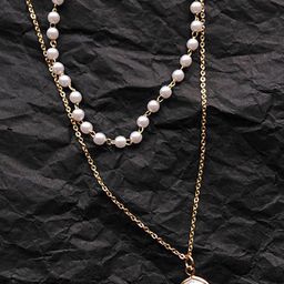 Peora Rose Gold Plated Pearl Chain-image-93