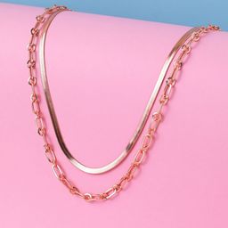 Cierra Rose Gold-Plated Layered Chain-image-40