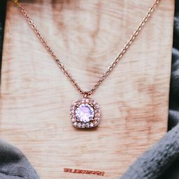 The Pari Rose Gold-Plated Stones-Studded Pendent-image-41