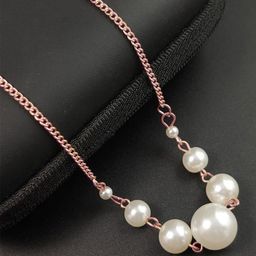 Peora Gold-Plated Beads Studded Chain Necklace-44