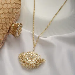 TEEJH Pearl & Polki Minimal Chain-43