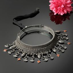 PANASH Silver-Plated Oxidized Necklace-58