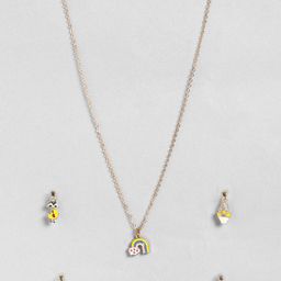 EL REGALO Girls Gold-Plated Necklace With 4 Pendants-image-61