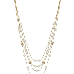 The Pari Women Gold-Plated Pearls Layered Chain-24