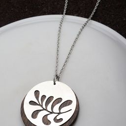 VOGUE PANASH Silver-Toned Circular Shaped Handcrafted Necklace-45