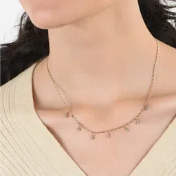 ToniQ Gold-Plated Artificial Stones Studded Chain-image-79
