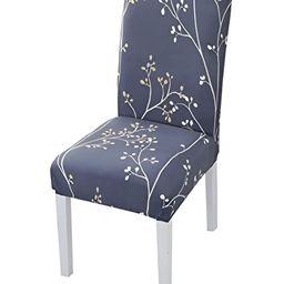 HOUSE OF QUIRK Grey & White Printed Stretchable Chair Cover-picture-11