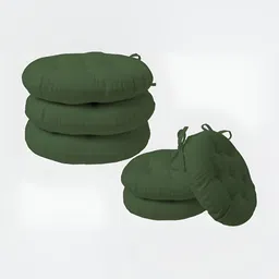 SKANDA FAB Green 6 Pcs Round Shaped Pure Cotton Chair Pads-image-62