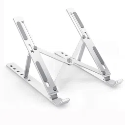 ZAXART ALUMINIUM LAPTOP STAND Floor -Desktop Laptop Stand_10 Aluminium Floor and Desk Stand Laptop Stand with Adjustable Height Compatible with 26 - 35 cm, Universal Laptops-image-45
