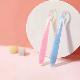 Soft tip Silicon Spoons for Child Feeding ,First Stage Spoons for child - SILICON-20