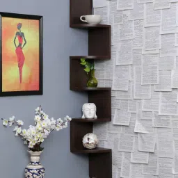 Engineered Wood Open Book Shelf-17