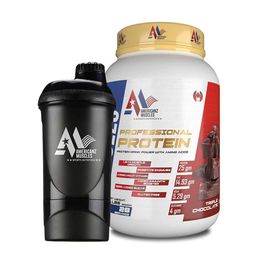 Americanz Muscles Professional Protein,  2 lb  Triple Chocolate with Free Shaker -image-77