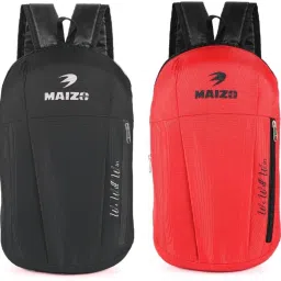 Small 10 L Backpack Small Backpack/ School Bag Combo of 2 - Black & Red-image-51
