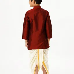 Ramraj Boys Solid Regular Kurta with Dhoti Pants image 4