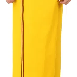 Finito FA-Yellow_Dhoti Solid Men Dhoti-image-24