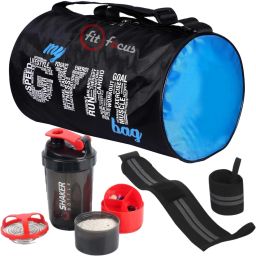 20 L Gym Duffel Bag - Duffel Bag for Men and Women with Protein Shaker Bottle with wrist Band - Red-image-32
