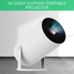 Frony Smart (Projector) 1080P & 4K Support Rotatable Design With Netflix/Prime etcC138 (4500 lm / 1 Speaker / Wireless / Remote Controller) Portable Projector-0