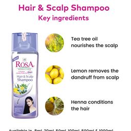 ROSA Hair & Scalp Shampoo With Tea Tree Oil & Lemon for Dandruff Control - 500ml image 5