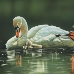 Poster Swan Beautiful Phtograp Large Poster sl2104 (36x24 Inches, Matte Paper, Multicolor) Fine Art Print-image-56