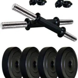 20 kg 2.5 kg 4 pvc plate + 2 dumble rod best quaility home set. Home Gym Combo-image-81