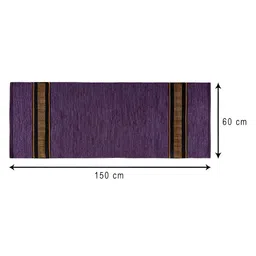 Aura Purple Striped Cotton Floor Runner-26