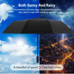 e-ecl 3 Fold with Auto Open and Close Umbrella Umbrella image 5