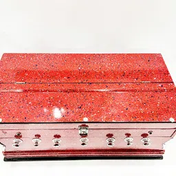 maga mart 7 Stopper+ 3 1/4 Octaves+ 39 Keys, Double Fold Bellow, RED Color Harmonium 3.2 Octave Hand Pumped Harmonium-picture-20