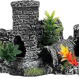 Aquarium Broken Castle with Moss & Tree For Fish Tank Ornament Decoration Laterite Unplanted Substrate-image-31