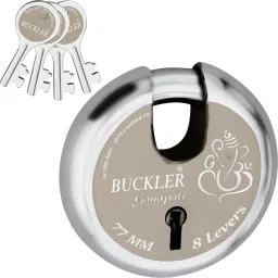 Iron-Steel 77MM,8 Lever-4 Key Shutter lock for Shop,Godown,Main Gate-Main Door Lock-13