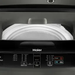 haier 7 KG Oceanus wave drum, Softfall techonology Fully Automatic Top Load Grey image 3