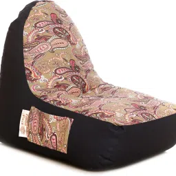 XXL Urban Design Denim Canvas Paisley Printed Bean Bag Chair With Bean Filling-picture-14