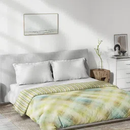 DDecor Live Beautiful Blue Pure Cotton Mild Winter 180 GSM Reversible Double Bed Dohar-image-12