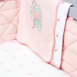 Masilo Kids Hello Flamingo Pink & White Cotton Mild Winter Single Bed Dohar-image-65