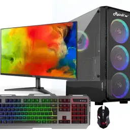 RAINBOW Gaming pc Ryzen 5 (16 GB DDR4/2 TB/1024 GB SSD/Windows 11 Home/4 GB 4 GB/22 Inch Screen/Gaming pc) with MS Office-26