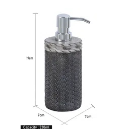 OBSESSIONS Charcoal Grey Matte Textured Soap Dispenser 320 ml image 5
