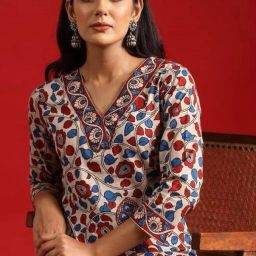 Women Viscose Rayon Kurta Pant Set-image-50