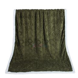 Butterthief Kids Green & White Geometric Fleece Heavy Winter Single Bed Blanket-image-86