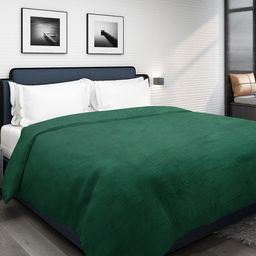 Dhrohar Green Geometric Mild Winter 300 GSM Double Bed Blanket-image-12