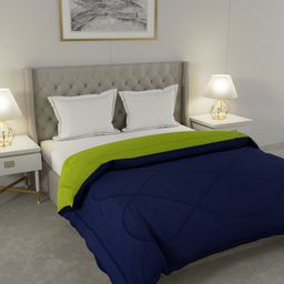 JAIPUR FABRIC Blue Microfiber Heavy Winter 250 GSM Double Bed Comforter-image-55