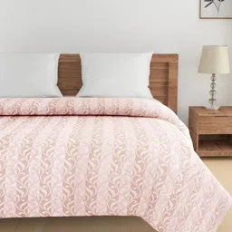 SWAYAM Brown & Pink Floral AC Room 150 GSM Double Bed Comforter-image-46