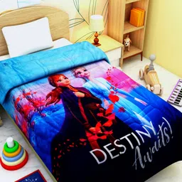 Athom Living Blue & Red 350 GSM Single Bed Comforter-picture-2