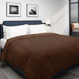 Dhrohar Brown Geometric Mild Winter 300 GSM Double Bed Blanket-image-28